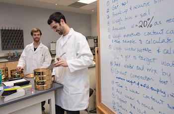 A civil engineering student at the AIM lab.